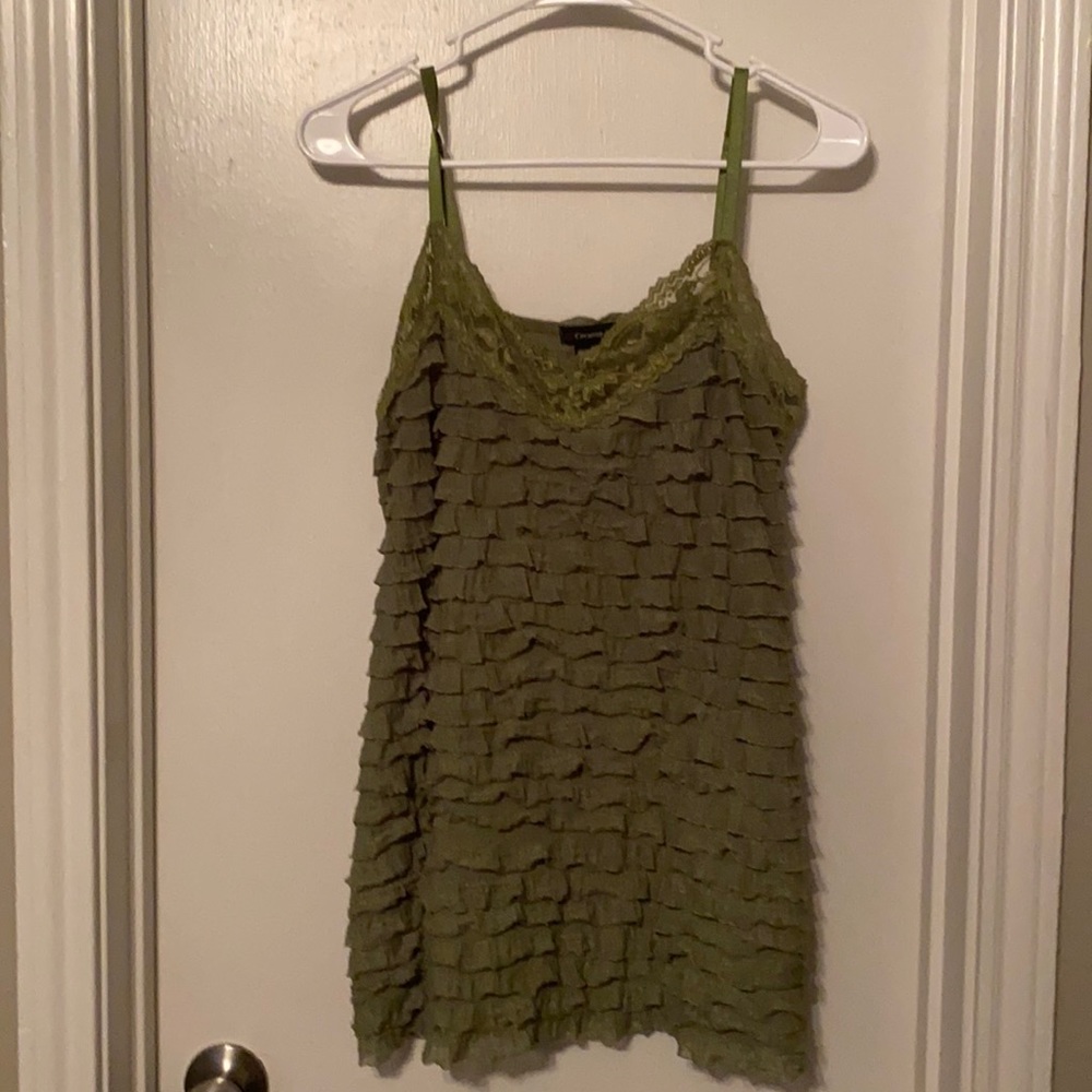 Ruffle green top